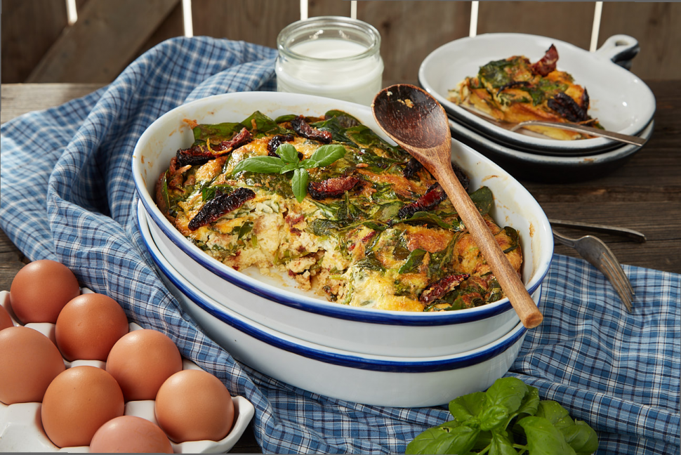 Tomato Basil Crustless Quiche