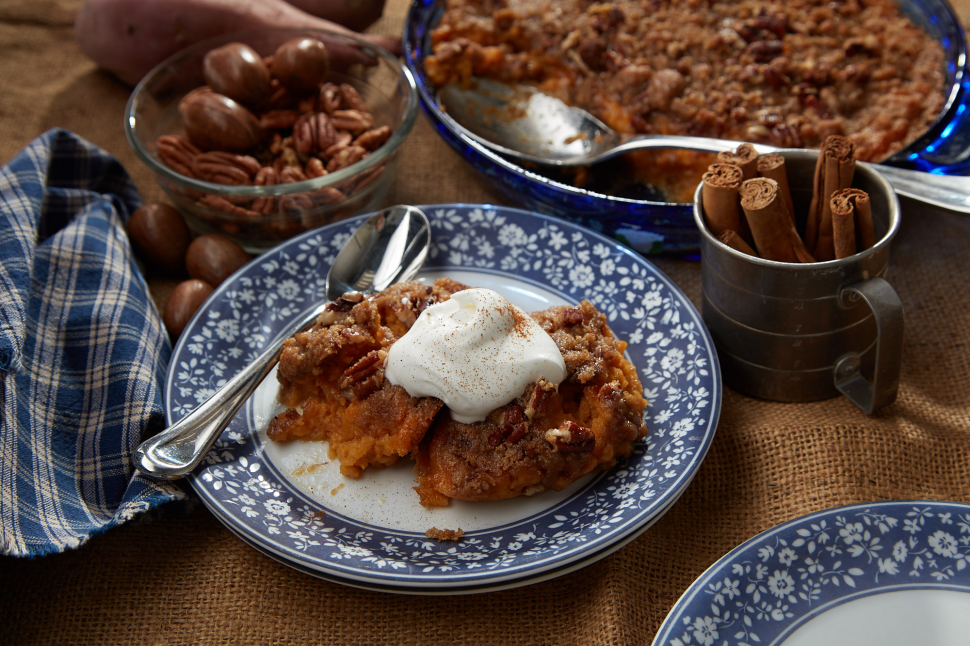 Cinnamon Streusel Sweet Potato Casserole